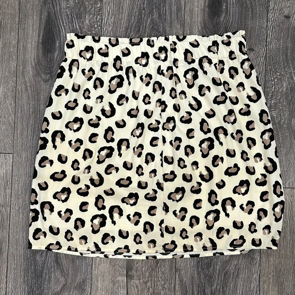 Dina Be Leopard Print Cream, Black and Brown Skirt, Size Large - Picture 4 of 4
